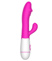 Vibromasseur rabbit rose avec gland 30 programmes - CR-VA001PNK